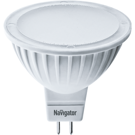 Лампа низковольтная Navigator NLL-MR16-5-12-3K-GU5.3 (12В, аналог 35Вт, 360лм, теплый белый)