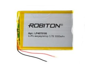 Robiton LP4070100 (Li-pol, 3.7V,  3000mAh, 4х70x100mm) 