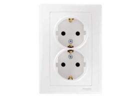 Розетка 2-ая с/у с з/к Schneider Electric ХИТ 250V 16A белый