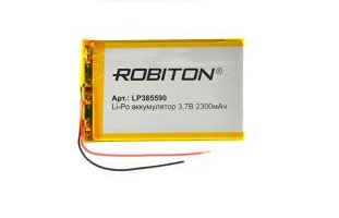 Аккумулятор Robiton LP385590 (Li-pol, 3.7V,  2300mAh, 4х55x90mm) 