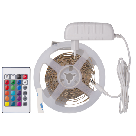 Комплект светодиодной ленты Navigator NLS-SET-01 (12V, 30led/m, RGB, 3м, контроллер, блок питания, IP20) 95143