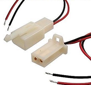 DJ7021A-2.8 AWG24 вилка + розетка на кабель с проводом 0,3м 2,85мм, Разъём питания