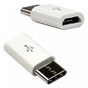 microUSB 5F (гн) - TYPE-C (шт) переходник (белый), Разъём