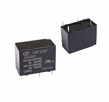 HF33F/012-ZS3F  12VDC, 5A, 1C, Реле электромагнитное HF33F/012-ZS3F  12VDC, 5A, 1C