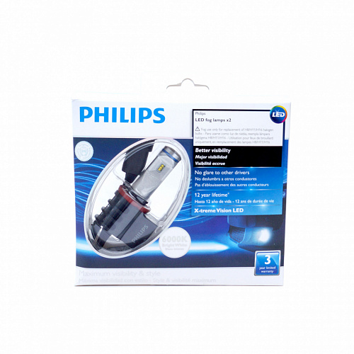 Светодиодная лампа H8/H11/H16 Philips X-treme Ultinon LED-HL 6500K 13,2V 12794UNIX2 2шт