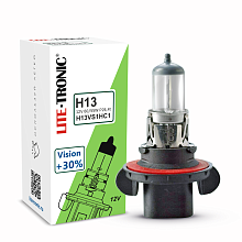 Галогенная лампа головного света H13 Lite-Tronic Vision+30% 12V 60/55W P26,4t 