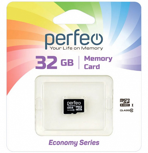 Perfeo microSD 32Gb High-Capacity Class10 economy без адаптера