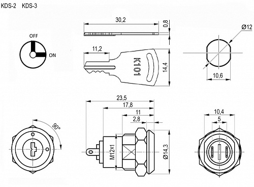 KDS-2 on-off ключ-выключатель