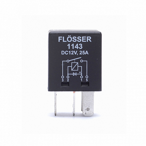 Реле 12V 25A 1143 Flosser 4 контакта 