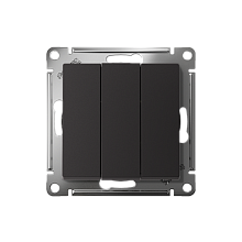 Выключатель AtlasDesign c/у 3-кл IP20 10А механизм ATN001031 КАРБОН