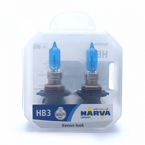 Галогенная лампа головного света HB3 Narva Range Power White 4500K 12V 65W P20d 48625 2шт