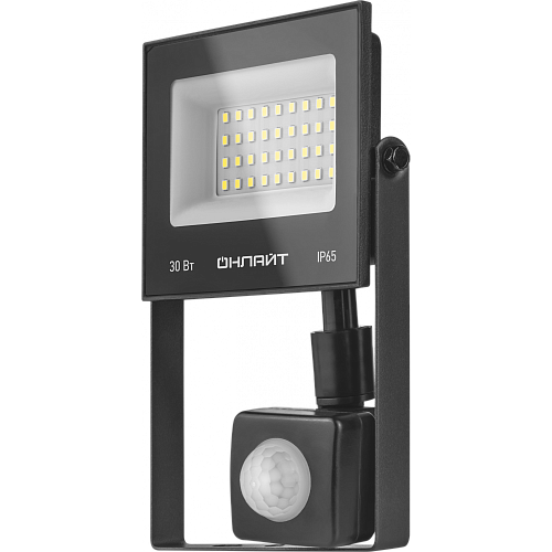 Светильник ОНЛАЙТ OBL-R4-12-6.5K-WH-IP65-LED-SNRM (с микроволновым датчиком движения)