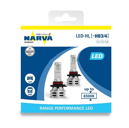Светодиодная лампа HB3/HB4 Narva Range Performance LED-HL 6500K 12/24V 18038 2шт