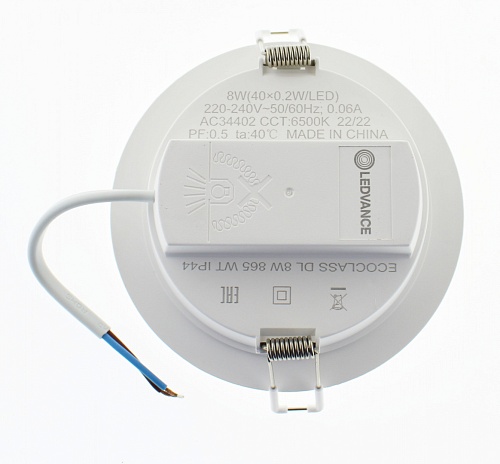 Светильник 8Вт, 115х42мм, 6500К, круглый, диаметр врезного отверстия 100мм IP44 LEDVANCE DL