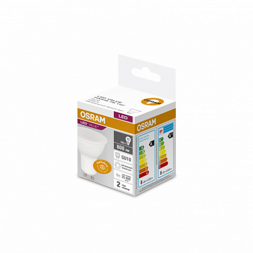 Лампа светодиодная OSRAM LVPAR1675 10W 4000К 230V GU10 FS1 (замена 75Вт)