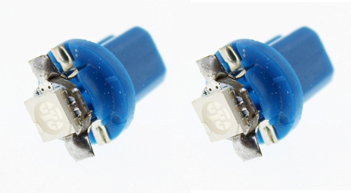 Светодиодные лампы T5-8,5 12V 1 COB SMD Blue Lumen 2шт