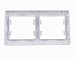 Рамка 2 поста Schneider Electric Glossa горизонтальная белый