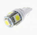 Светодиодная лампа T10 (W5W) 24V 5050 5 SMD LED White Lumen