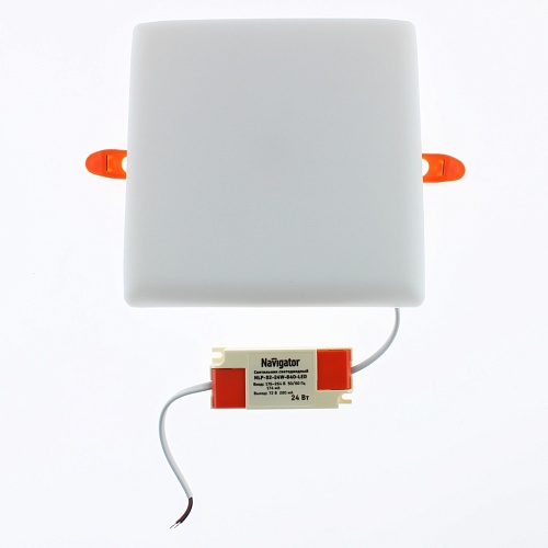 Светильник безрамочный 24Вт, 4000К, квадратный, с регулируемым диаметром врезного отверстия 50-160мм Navigator (NLP-S2-24W-840-LED)