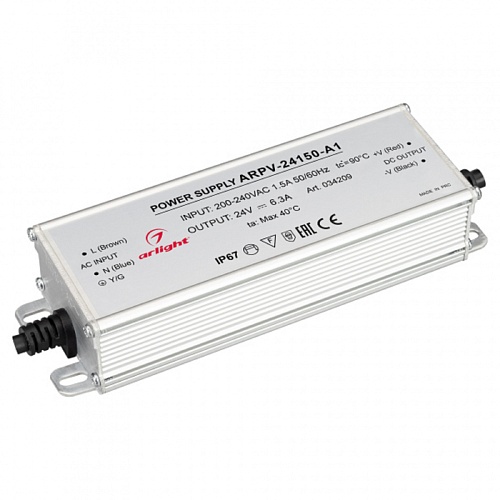 Блок питания Arlight ARPV-24150-A1 (24V, 6.25A, 150W, IP67)