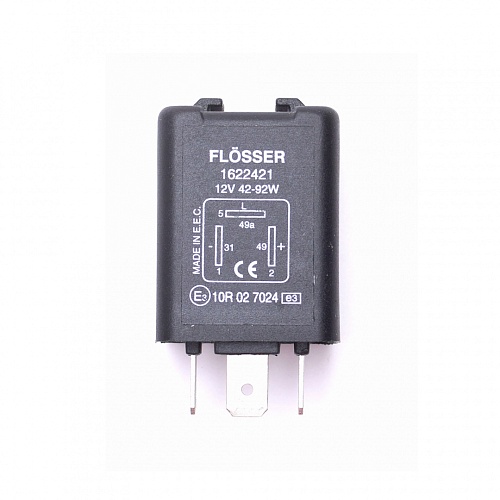 Реле 12V 2/4*21W 1622421 Flosser 3 контакта 