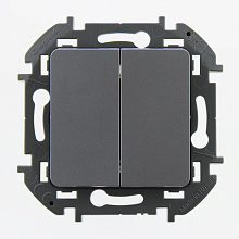 Выключатель Legrand Inspiria с/у 2-кл. 250V 10А алюминий