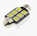 Светодиодная лампа C5W (T11x36) 12V 5050 6 SMD LED Canbus White Lumen