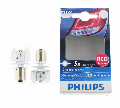 P21W Philips X-tremeUltinon LED Red 12/24V 12898RX2   