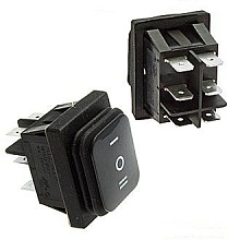 Переключатель клавишный SB090 IP65 on-off-on чёрный