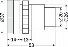 Индикатор AR-AD16-30DS белый =24В