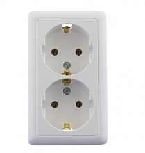 Розетка 2-ая о/у с з/к Schneider Electric ХИТ 250V 16A белый