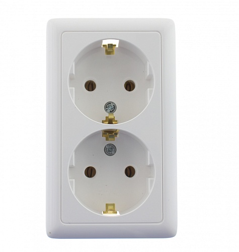 Розетка 2-ая о/у с з/к Schneider Electric ХИТ 250V 16A белый