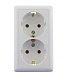 Розетка 2-ая о/у с з/к Schneider Electric ХИТ 250V 16A белый