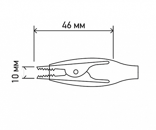 Зажим "Крокодил"   5А, 46мм, с изоляцией (красный), Зажим "Крокодил"   5А, 46мм, с изоляцией (красный)