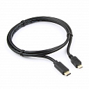 Кабель USB2.0 Cablexpert CC-G-mUSB01Bk-1M, AM/microB, серия Gold, 1м, черный, блистер