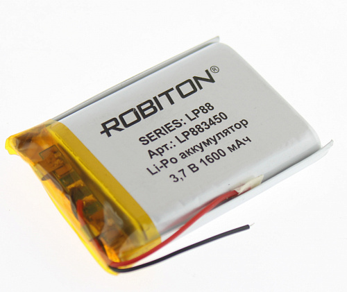 Аккумулятор Robiton LP883450 (Li-pol, 3.7V, 1600mAh, 8,8х34x50mm) 