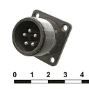 ШР20П5ЭШ10 вилка на корпус (аналог), Разъем