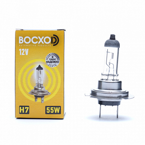 Галогенная лампа головного света H7 BOCXOD Standart 3700К 12V 55W PX26d 80517