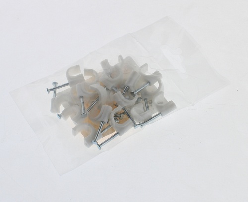 Скоба-держатель для круглого кабеля NCR-09-20 (20 шт)