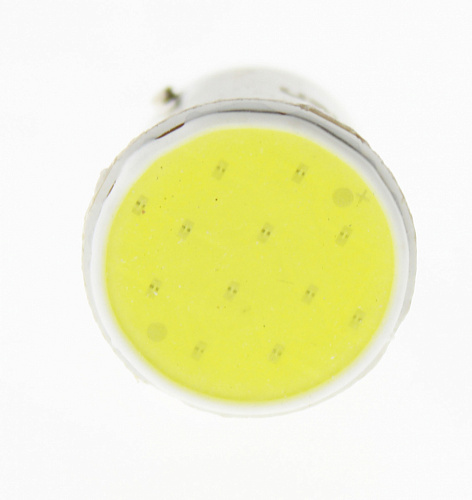 Светодиодная лампа P21/5W (BAY15D) 12V 1 COB LED White Lumen