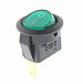 Переключатель клавишный KCD1-204/N on-off зеленый 12V