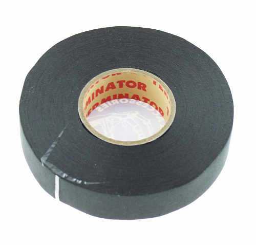 Изолента Terminator IZT1925 fabric черная тканевая 19мм х 25м х 0,25мм