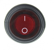 Переключатель клавишный KCD1-224FS R/4PN on-off красный