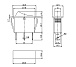 Переключатель клавишный KCD3-103-C6-B/3P on-off-on черный 