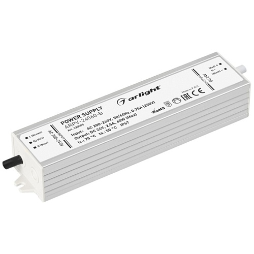 Блок питания Arlight ARPV-24060-B (24V, 2.5A, 60W, IP67)