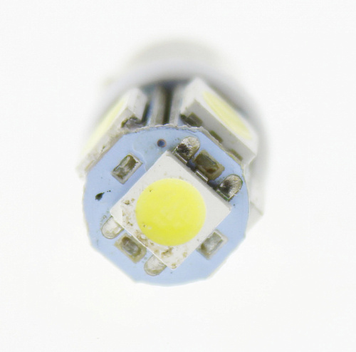 Светодиодная лампа T4W (BA9s) 24V 5050 5 SMD LED White Lumen