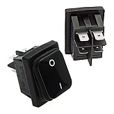 Переключатель клавишный SB089 IP65 22x30mm on-off черный