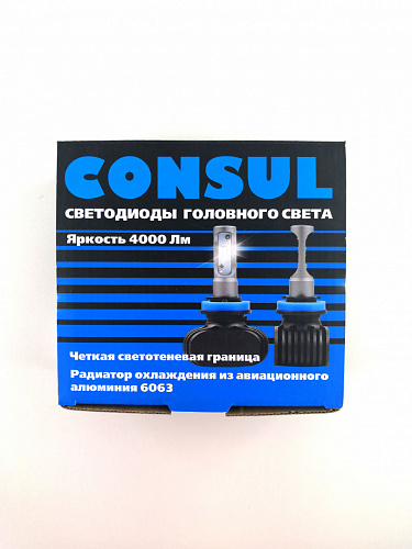 Светодиодная лампа Н27 Consul Seoul-csp DSW-D5 LED 5000K 12/24V 2шт