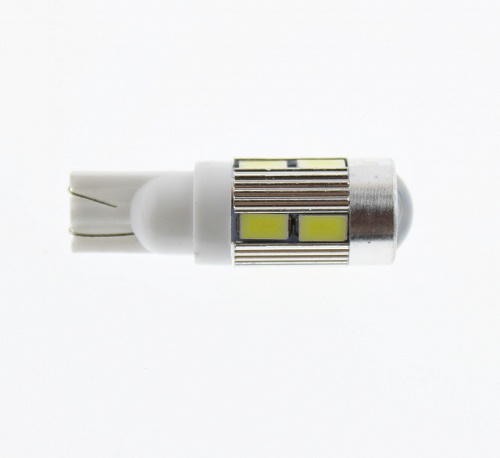 Светодиодная лампа T10 (W5W) 12V 5630 10 SMD White Lumen