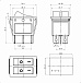 Переключатель клавишный KCD4-2101N-C3-R/6P on-off красный-красный